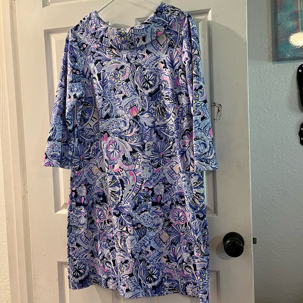 Floral Blue and Pink Women's Dress